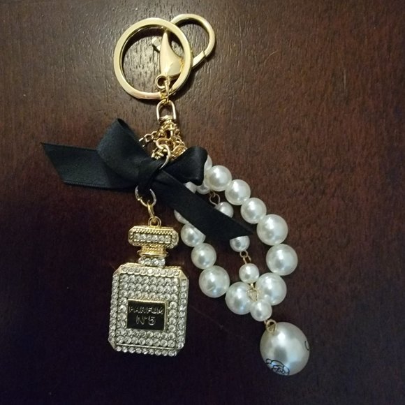 Accessories - Unbranded Perfume Bottle Gold Tone Purse Charm/Key Chain